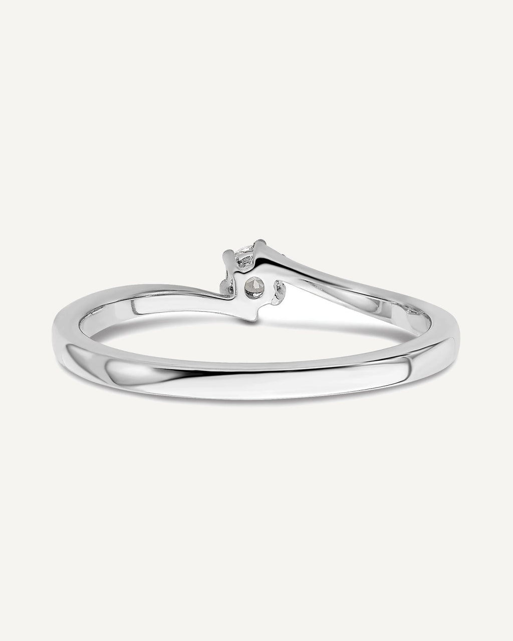 First Promise 14k White Gold 1/8 carat Lab Grown Diamond VS/SI+ G+ Complete Petite Engagement Ring – View 5