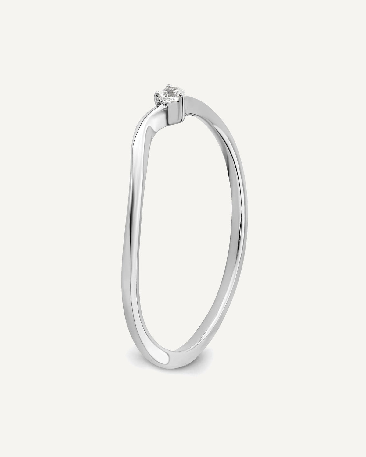 First Promise 14k White Gold 1/8 carat Lab Grown Diamond VS/SI+ G+ Complete Petite Engagement Ring – View 6
