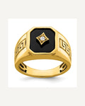 Men's Onyx & Diamond Rings – View 1