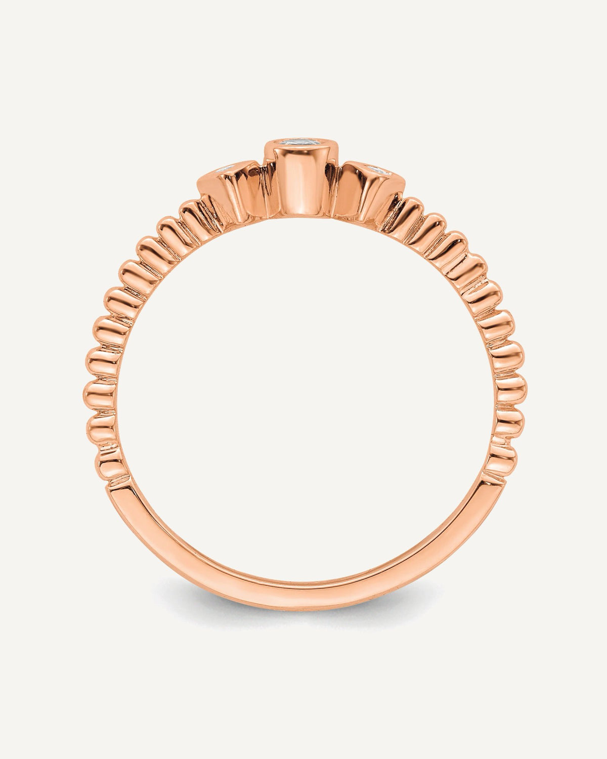 Petite Round Diamond Promise Rings – View 2