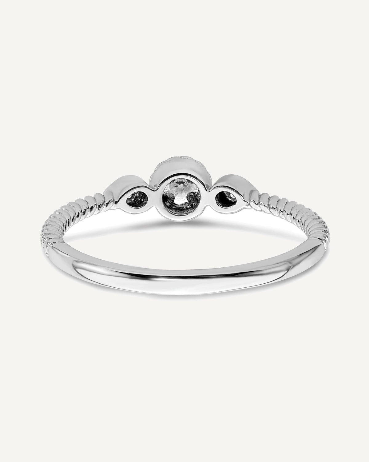 Petite Round Diamond Promise Rings – View 5