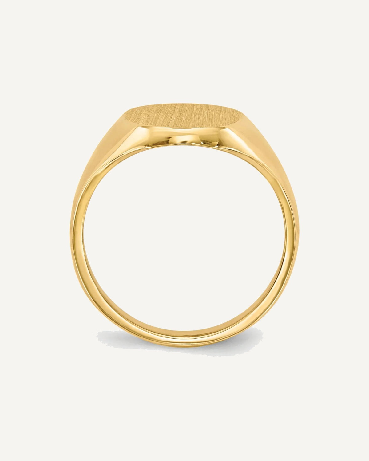 Gold Polished Children's Signet Rings – View 2