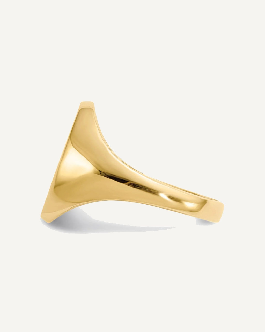Gold Polished Children's Signet Rings – View 3