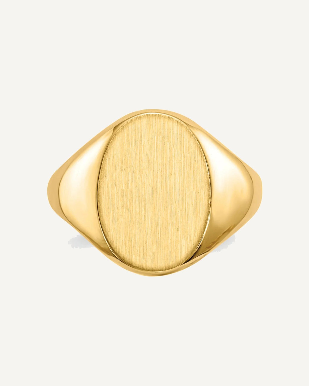 Gold Polished Children's Signet Rings – View 4