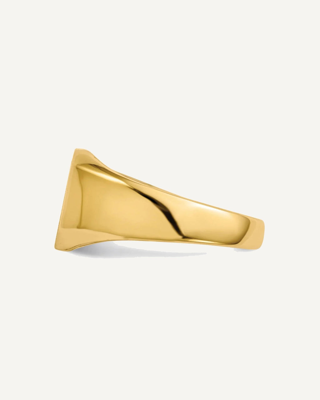 14k 9.5x9.5mm Octagon Closed Back Signet Ring – View 3