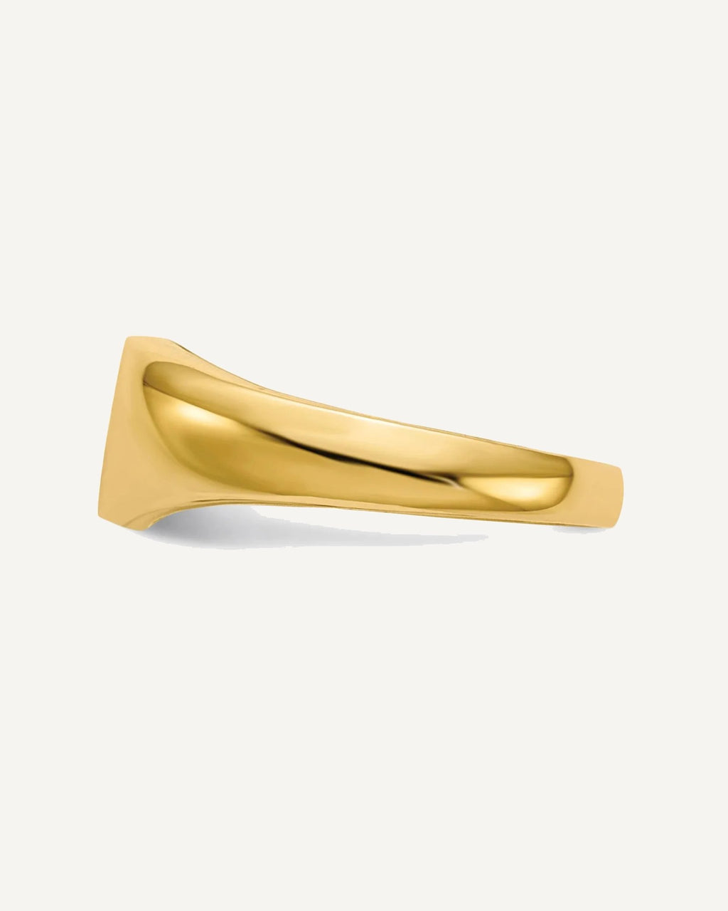 Gold Polished Children's Diamond Signet Rings – View 3