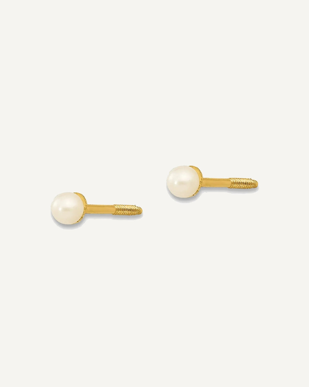 Madi K® Gold FWC Button Pearl Post Earrings – View 2