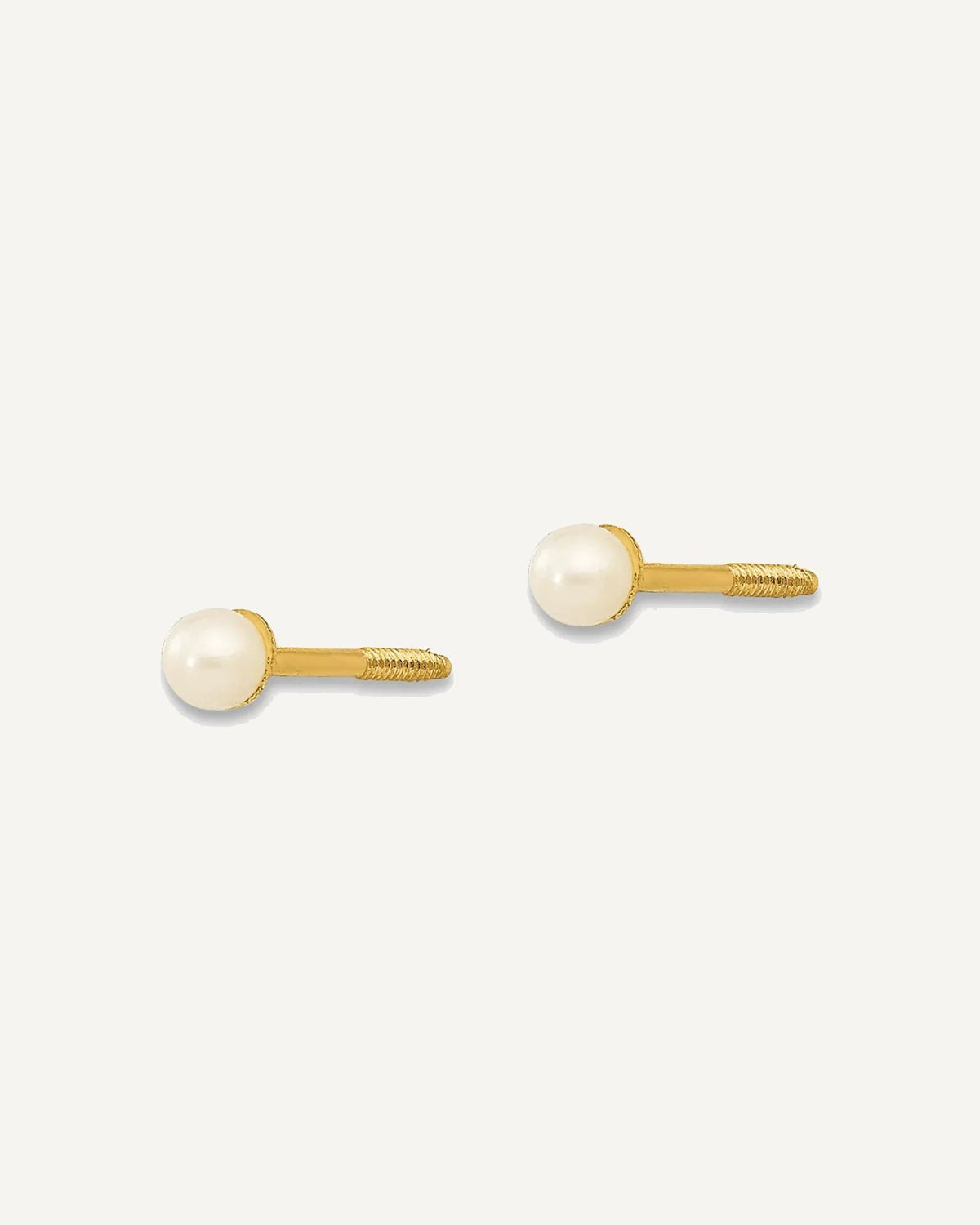 Madi K® Gold FWC Button Pearl Post Earrings – View 2
