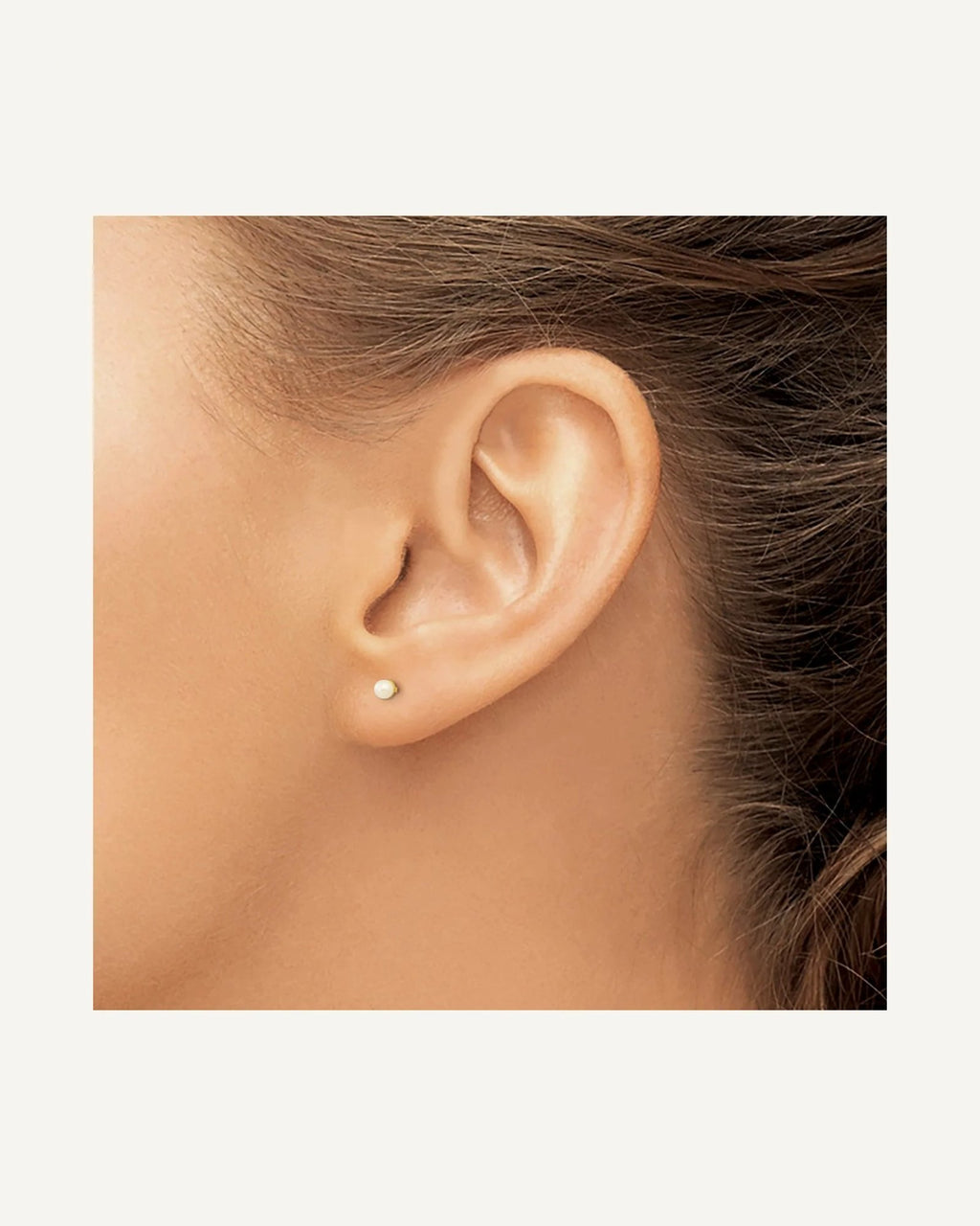 Madi K® Gold FWC Button Pearl Post Earrings – View 3