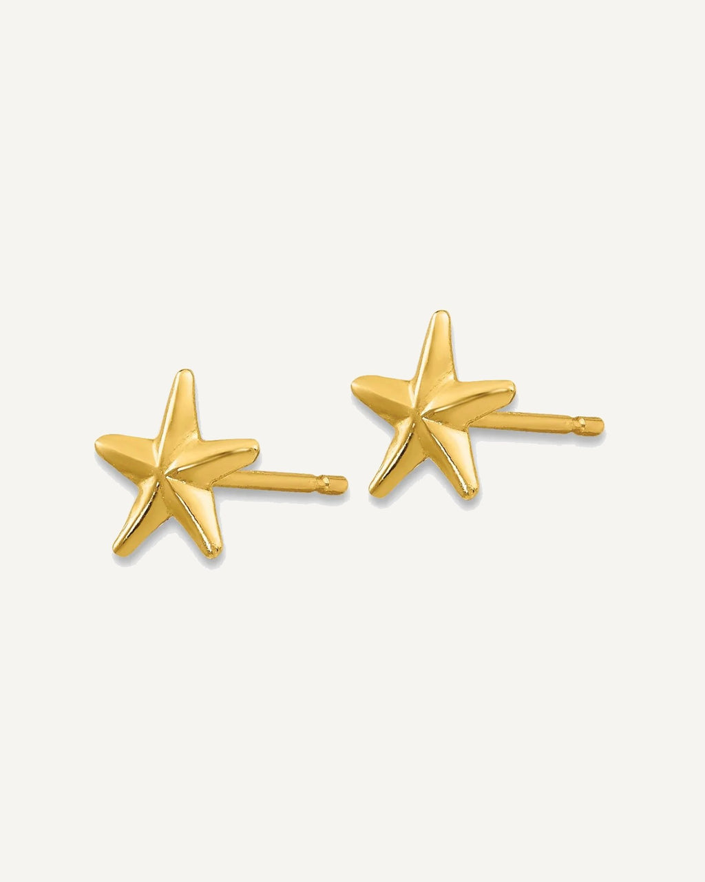 Gold Childrens Star Post Earrings – View 2