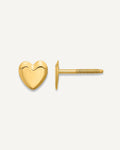 Gold Children's Heart Earrings – View 1