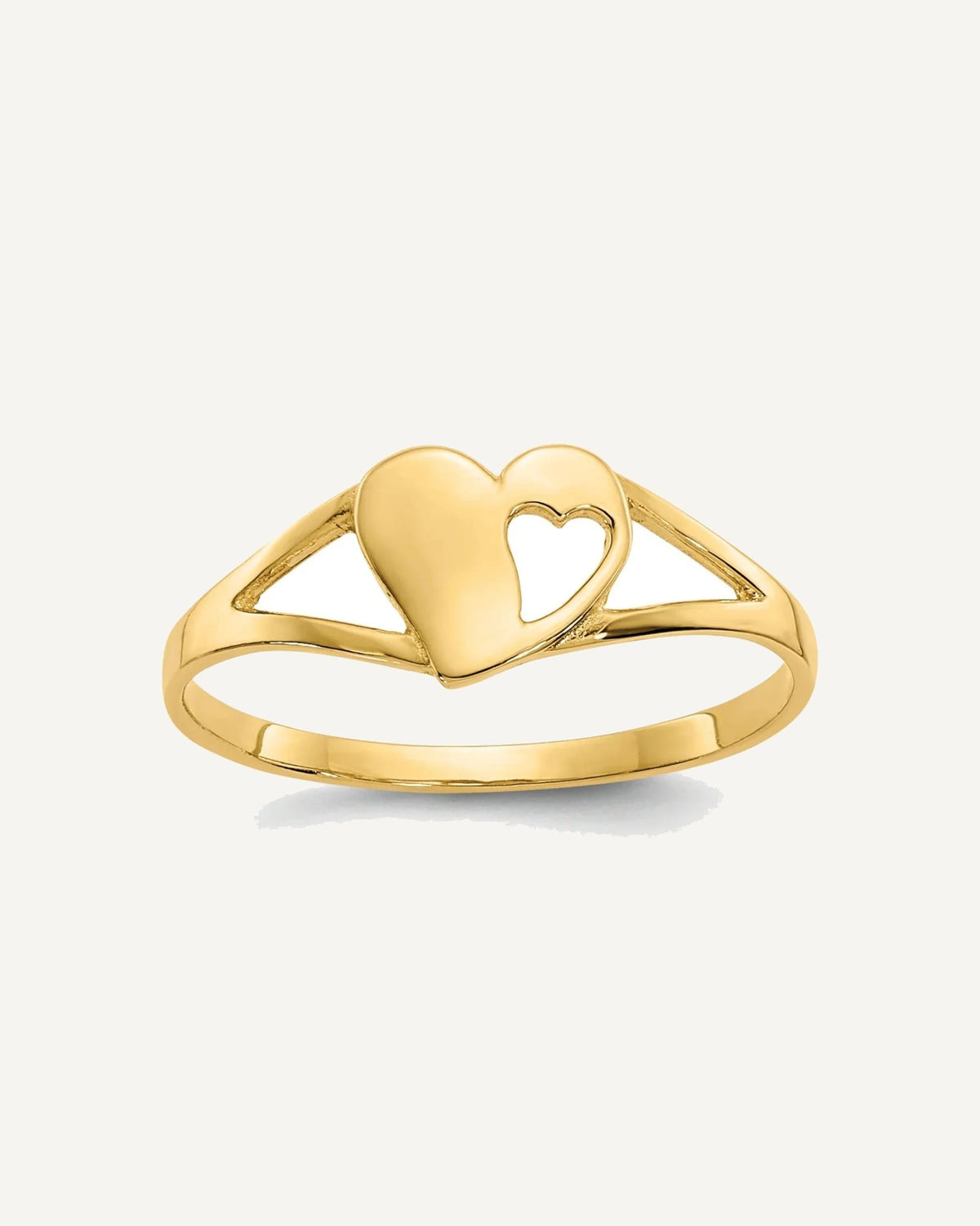 14k Madi K Heart Size 2 Ring – View 1