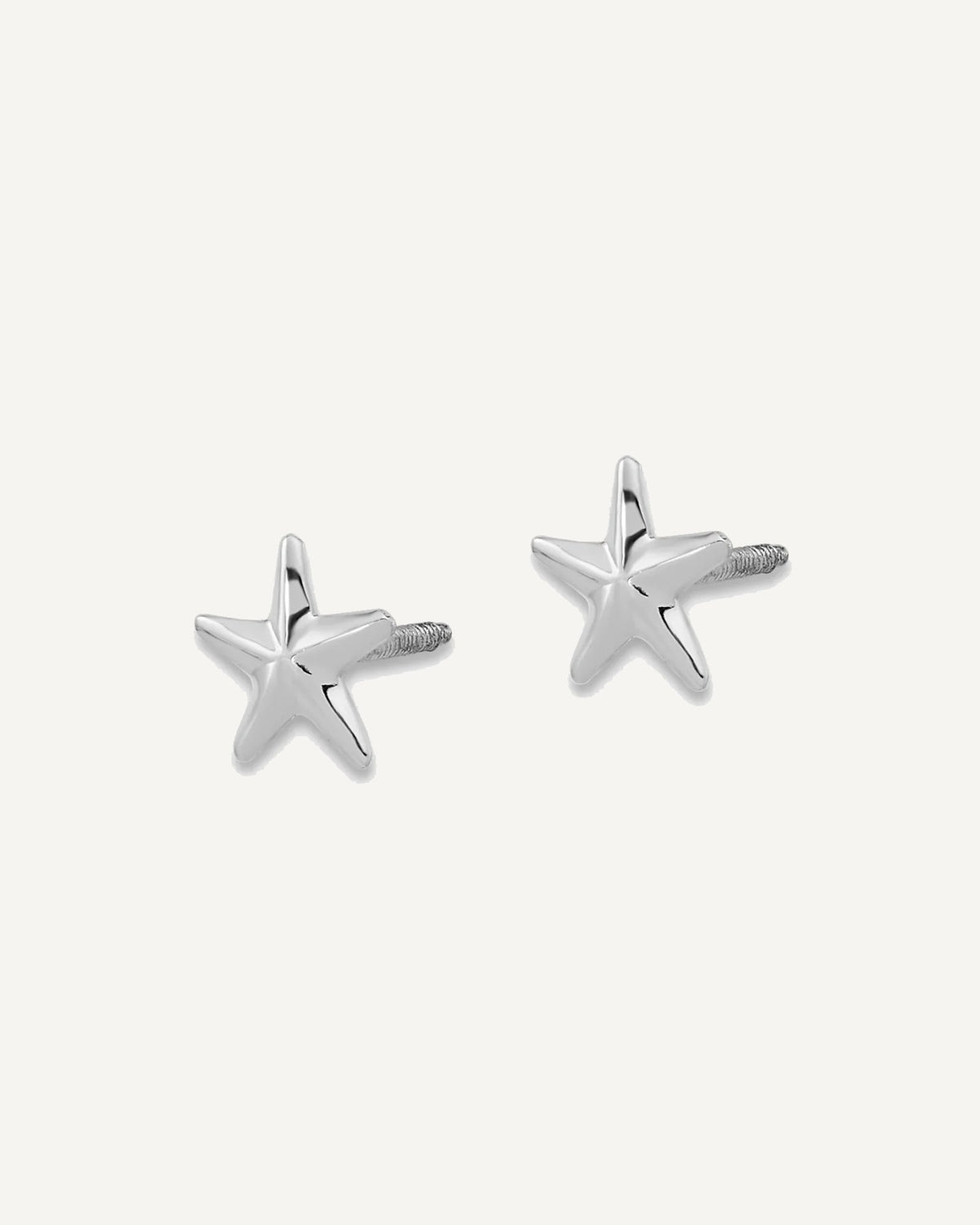 Gold Childrens Star Post Earrings – View 7