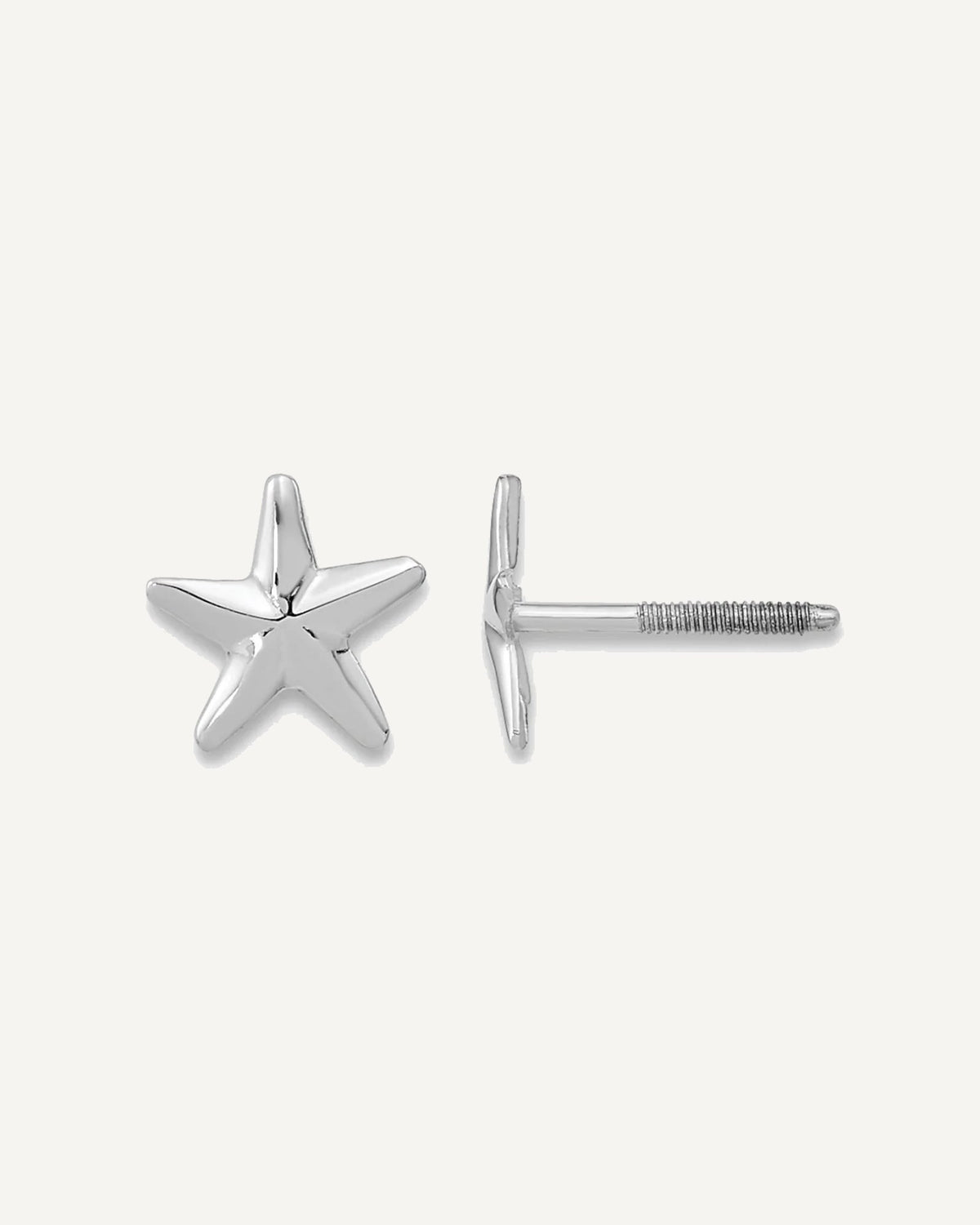 Gold Childrens Star Post Earrings – View 6