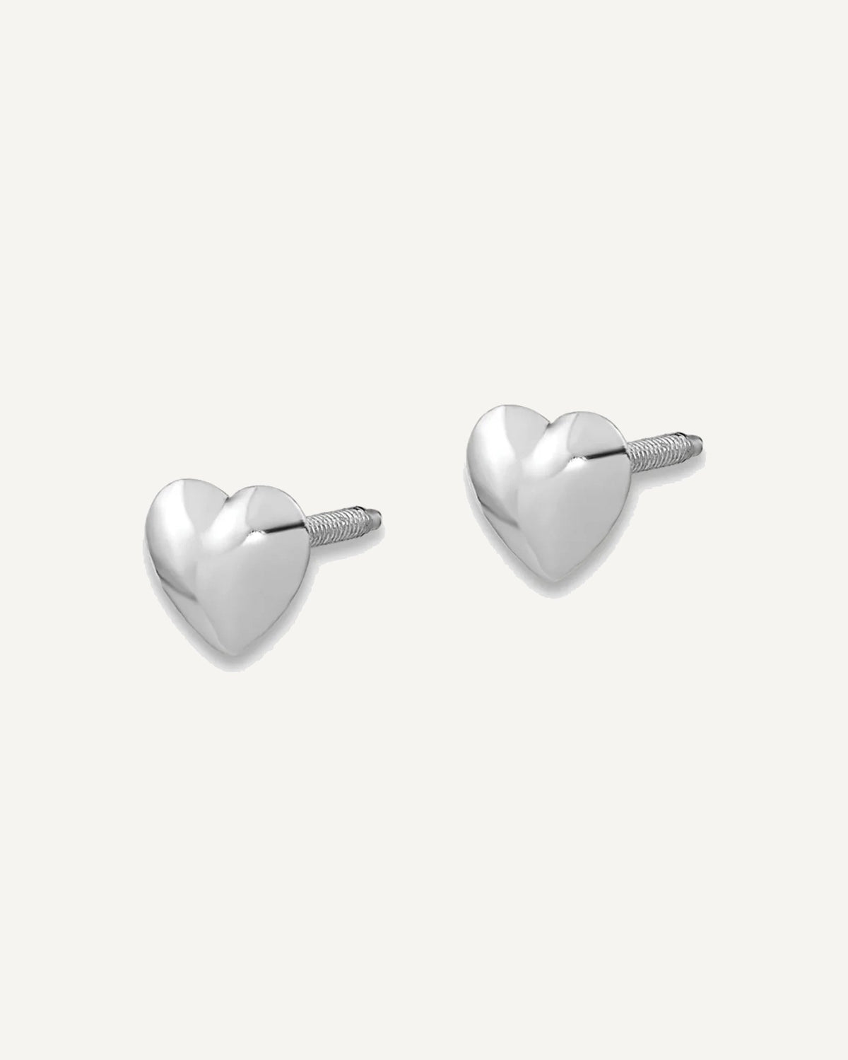 Gold Children's Heart Earrings – View 7