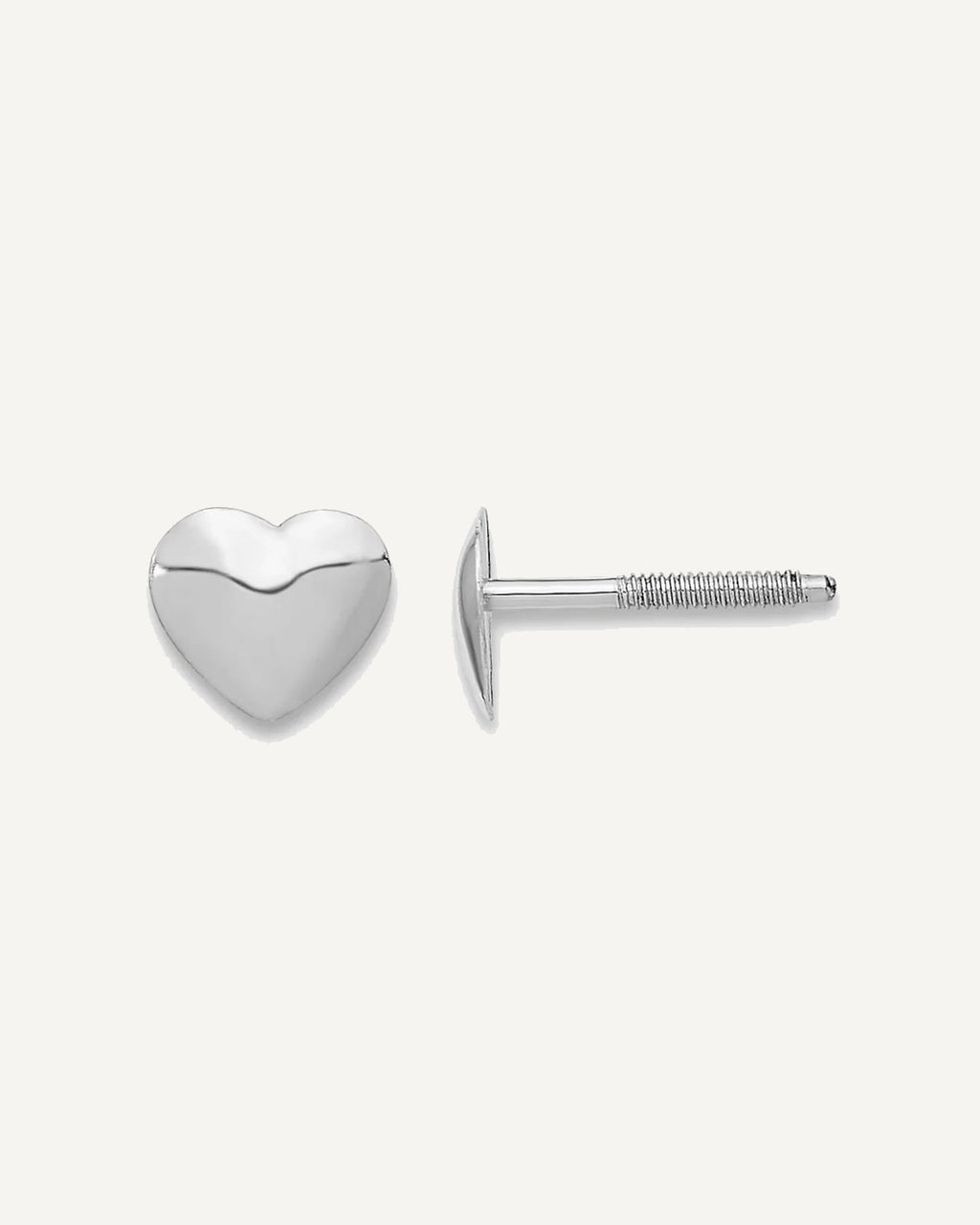 Gold Children's Heart Earrings – View 6