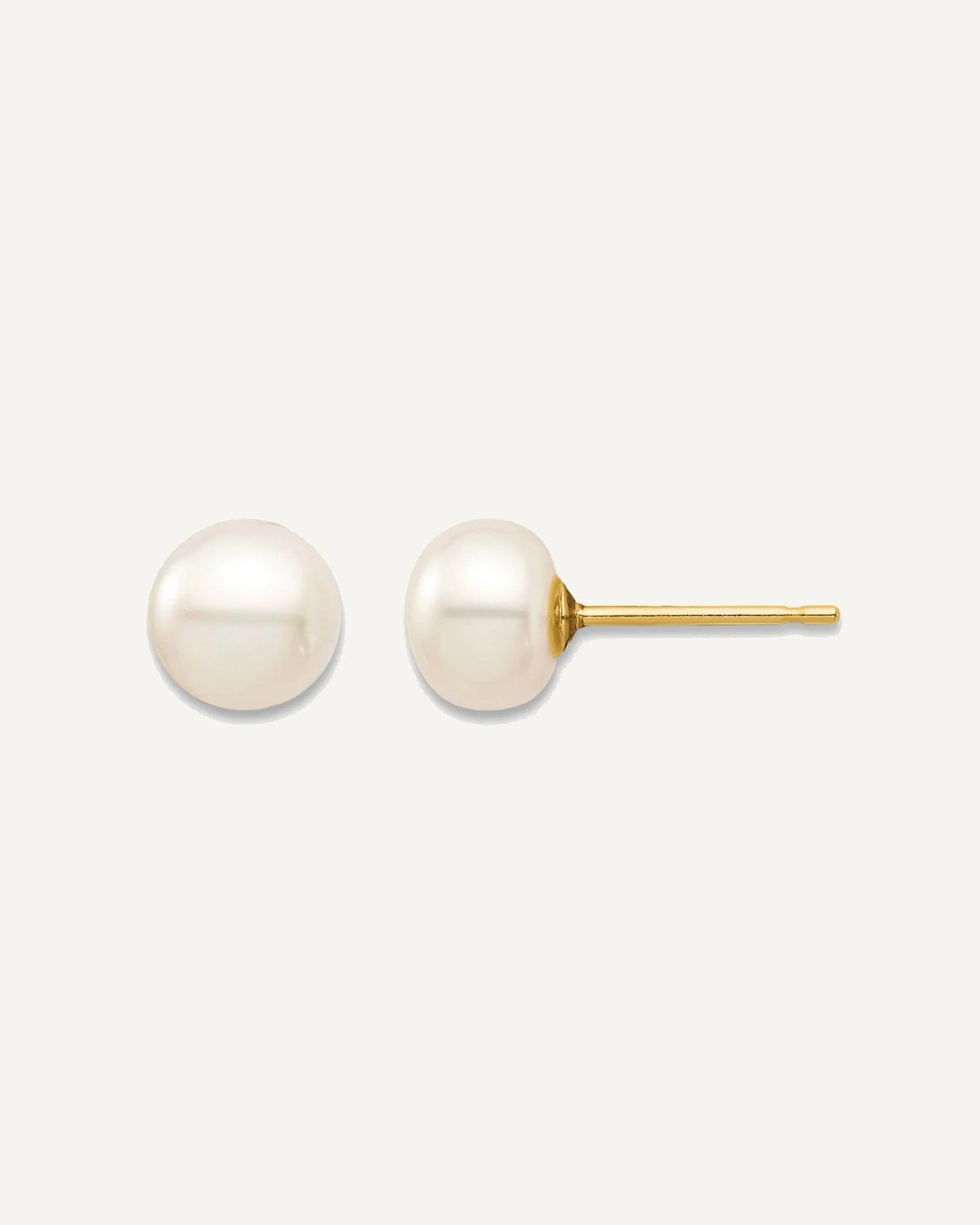 Madi K® Gold FWC Button Pearl Post Earrings – View 6