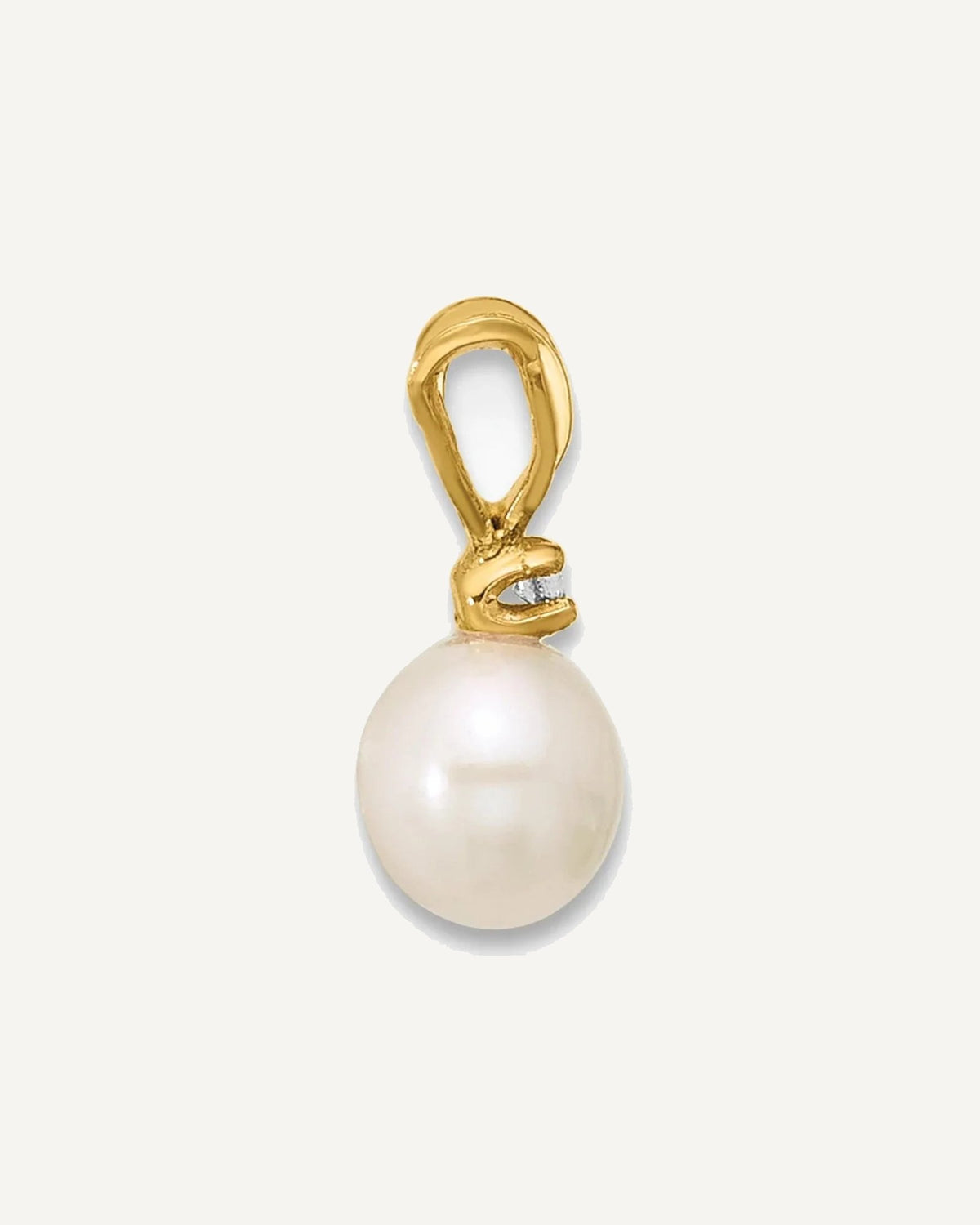 Gold Childrens Pearl Pendants – View 2