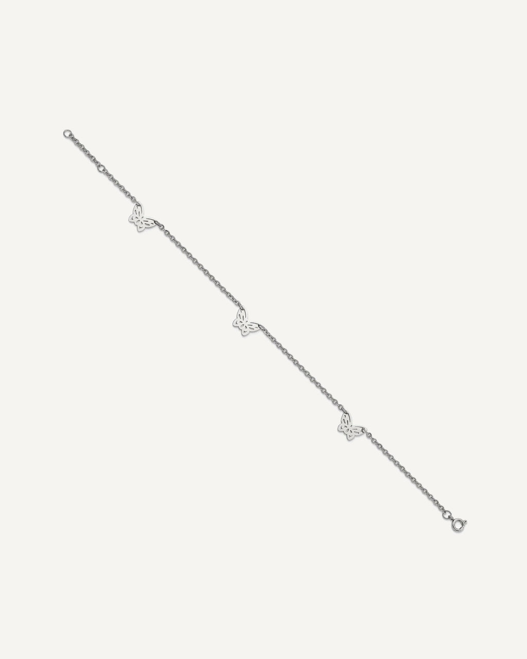 Chisel Stainless Steel Polished with Butterfly Charms 9.5 inch Anklet Plus 1 inch Extension – View 3