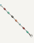 Chisel Stainless Steel Polished Enameled Eyes 9 inch Anklet Plus 1 inch Extension – View 1