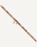 Chisel Stainless Steel Polished Rose IP-plated with Crystal and Imitation Sardonyx Cross 9 inch Anklet Plus 2 inch Extension – View 1