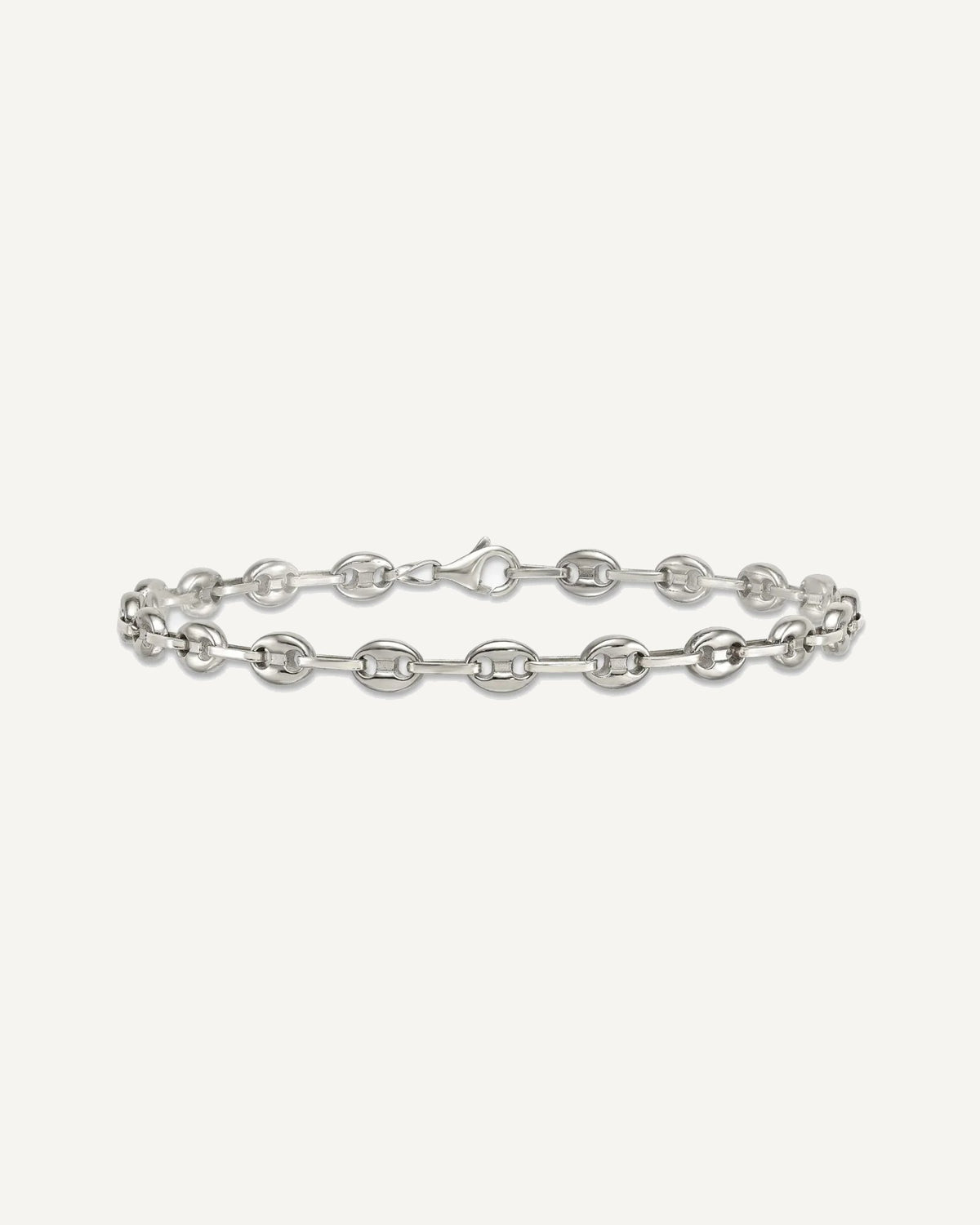 Chisel Stainless Steel with Sterling Silver Polished 9.75 inch Anchor Link Anklet – View 3