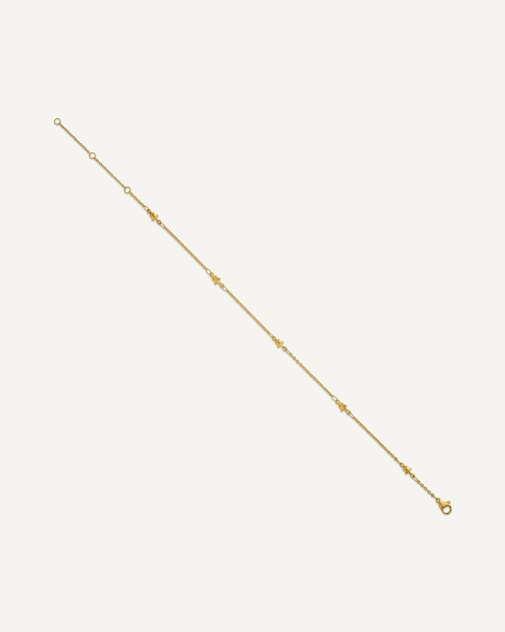 Chisel Stainless Steel Polished Yellow IP-plated 1.6mm Stars 9 inch Anklet Plus 2 inch Extension – View 2