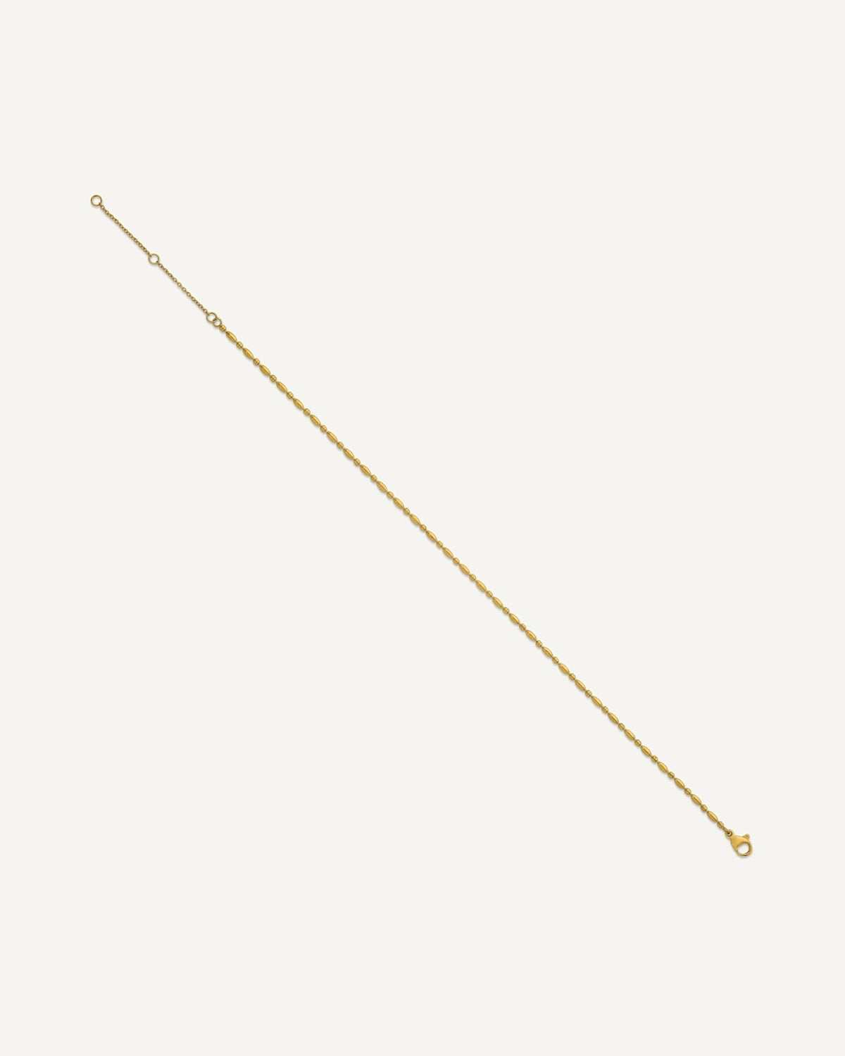 Chisel Stainless Steel Polished Yellow IP-plated 2mm Beaded 9 inch Anklet Plus 2 inch Extension – View 2