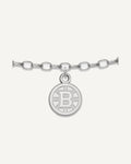 Sterling Silver Rhodium-plated NHL LogoArt Boston Bruins 9 inch Anklet – View 1