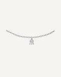 Sterling Silver Rhodium Plated Major League Baseball LogoArt New York Yankees N-Y Anklet – View 1
