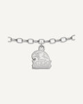 Sterling Silver Rhodium-plated LogoArt Miami University Ohio Redhawks 9 inch Anklet – View 1