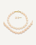 Gold Childrens Pearl Sets — 5 & 12 in, 3 to 5 mm (range) – View 1
