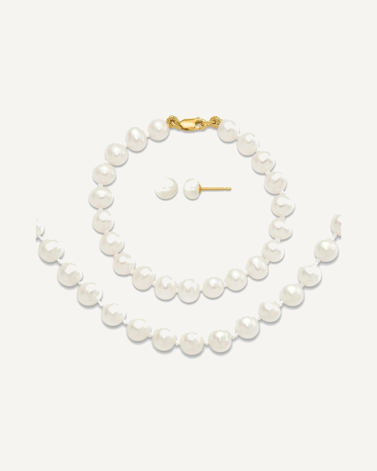 Gold Childrens Pearl Sets – View 1
