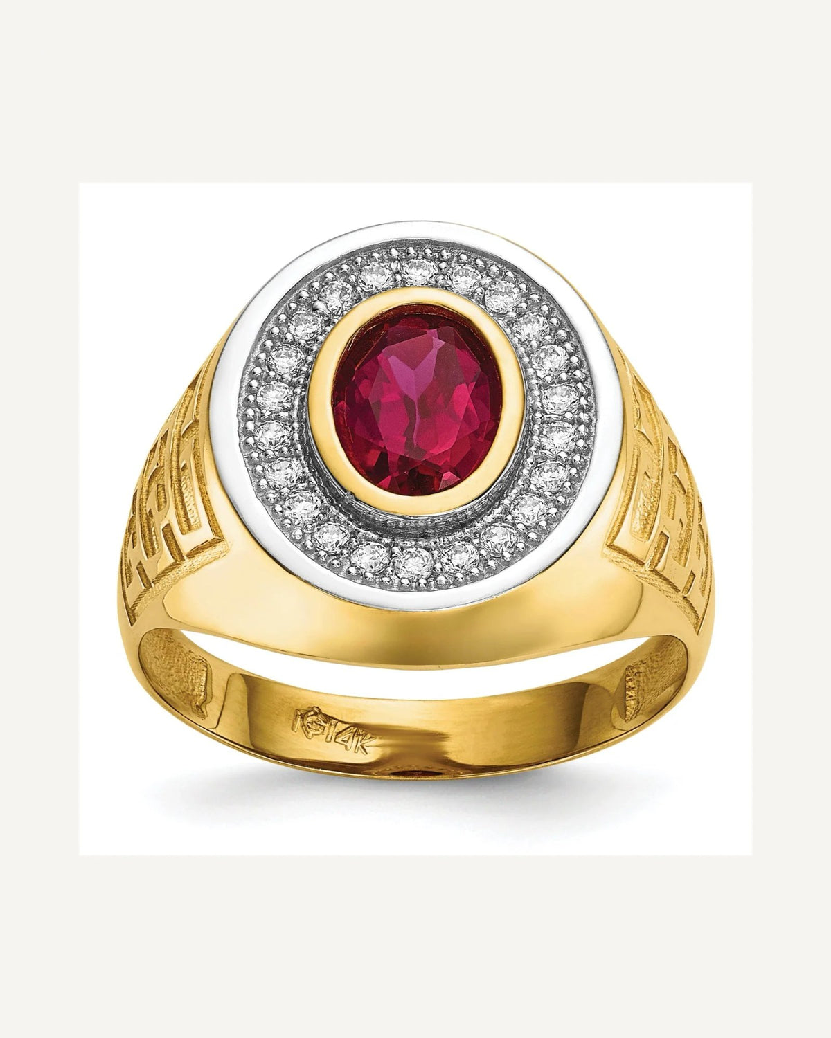Gold Mens CZ Rings – View 1
