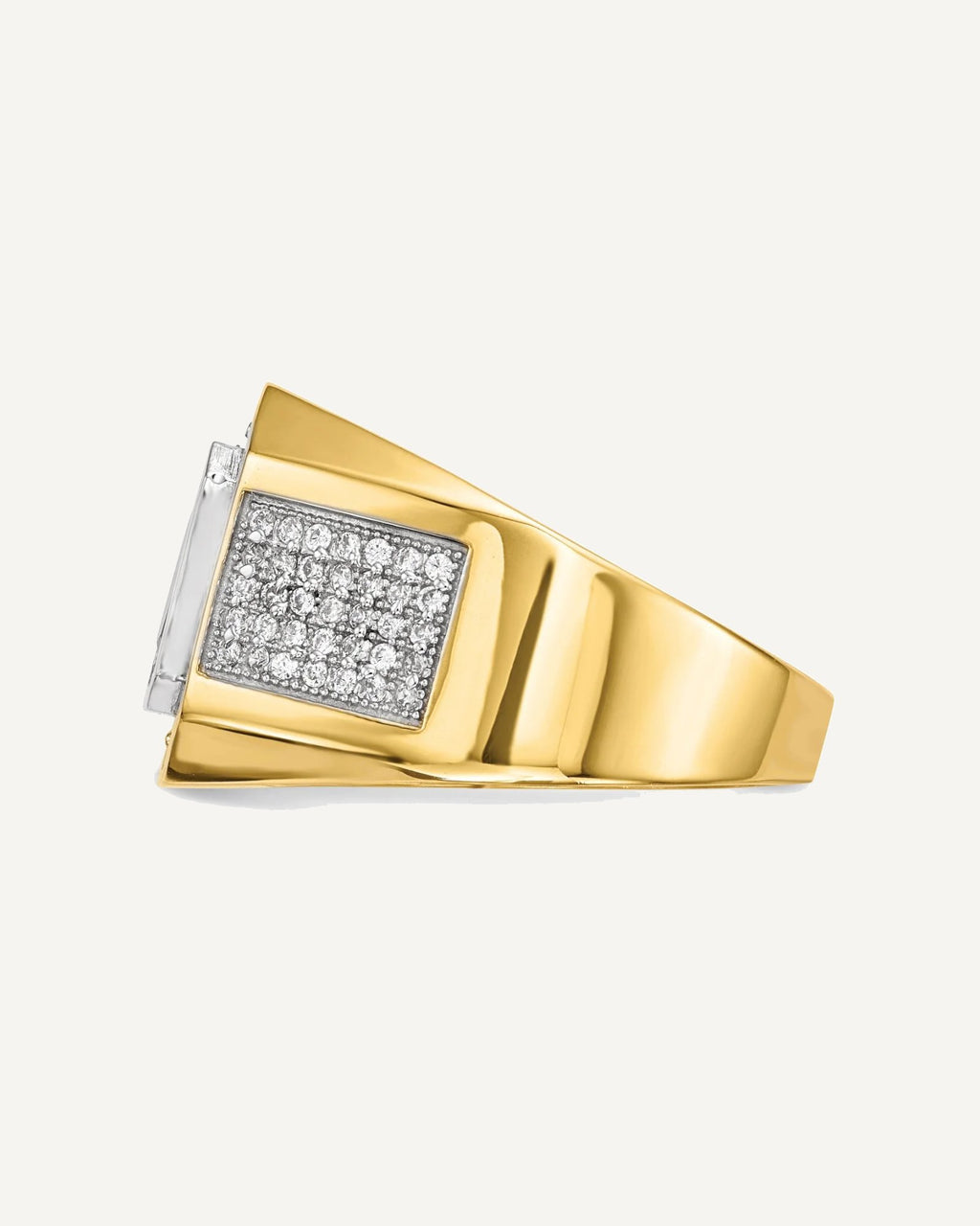 Gold Mens CZ Rings – View 3