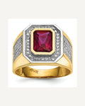 Gold Mens CZ Rings – View 1