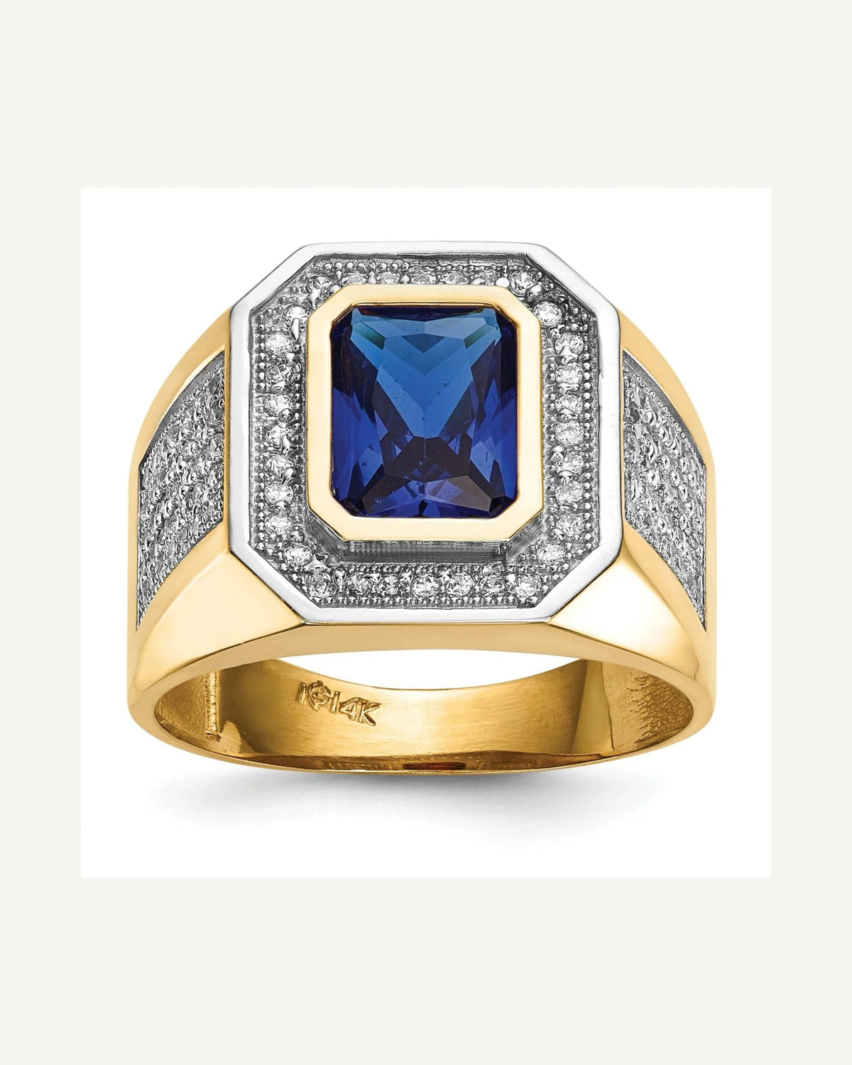 Gold Mens CZ Rings – View 2