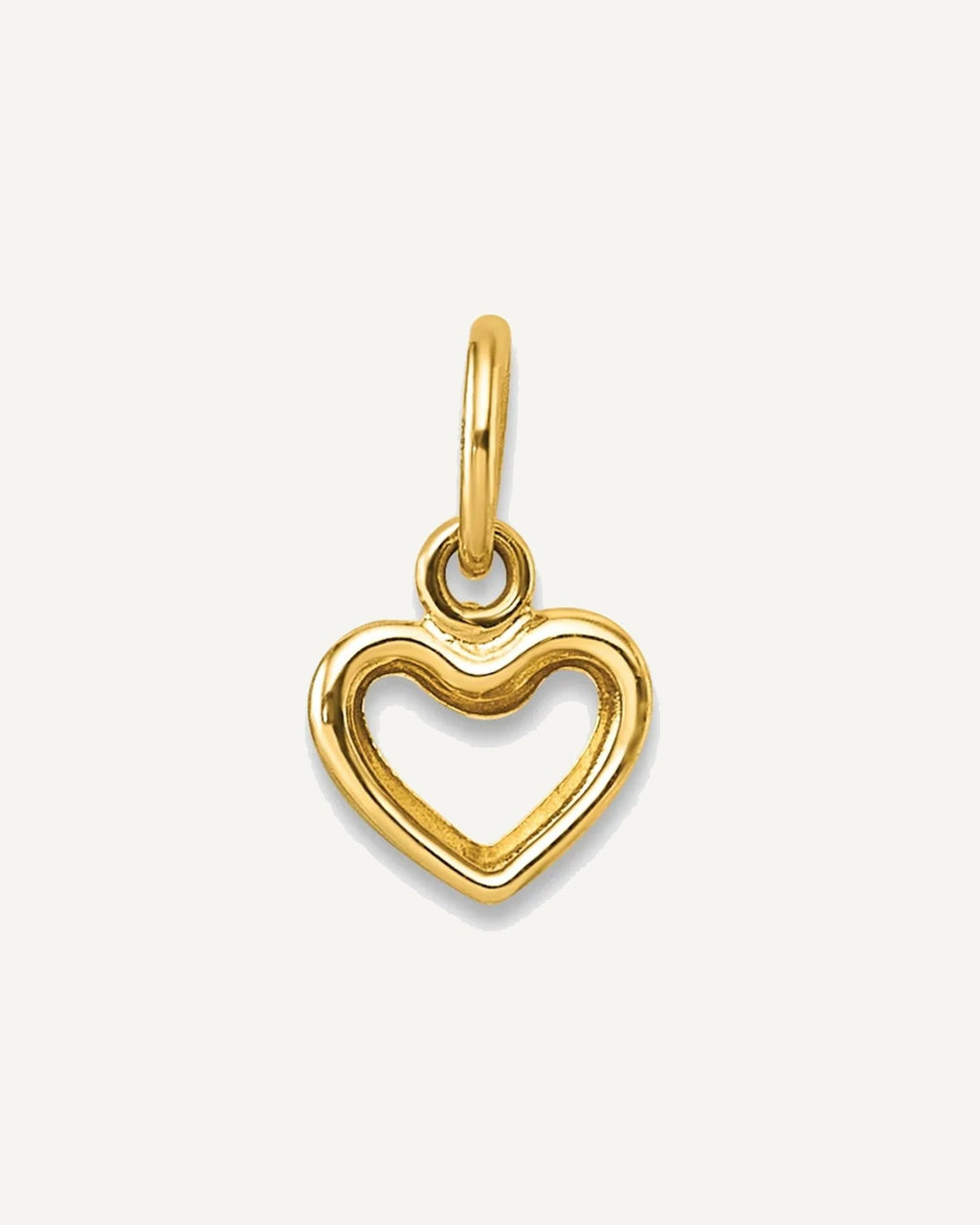 14K Polished Open Heart Pendant – View 3