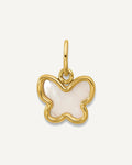 14K Polished Mother of Pearl Butterfly Pendant – View 1