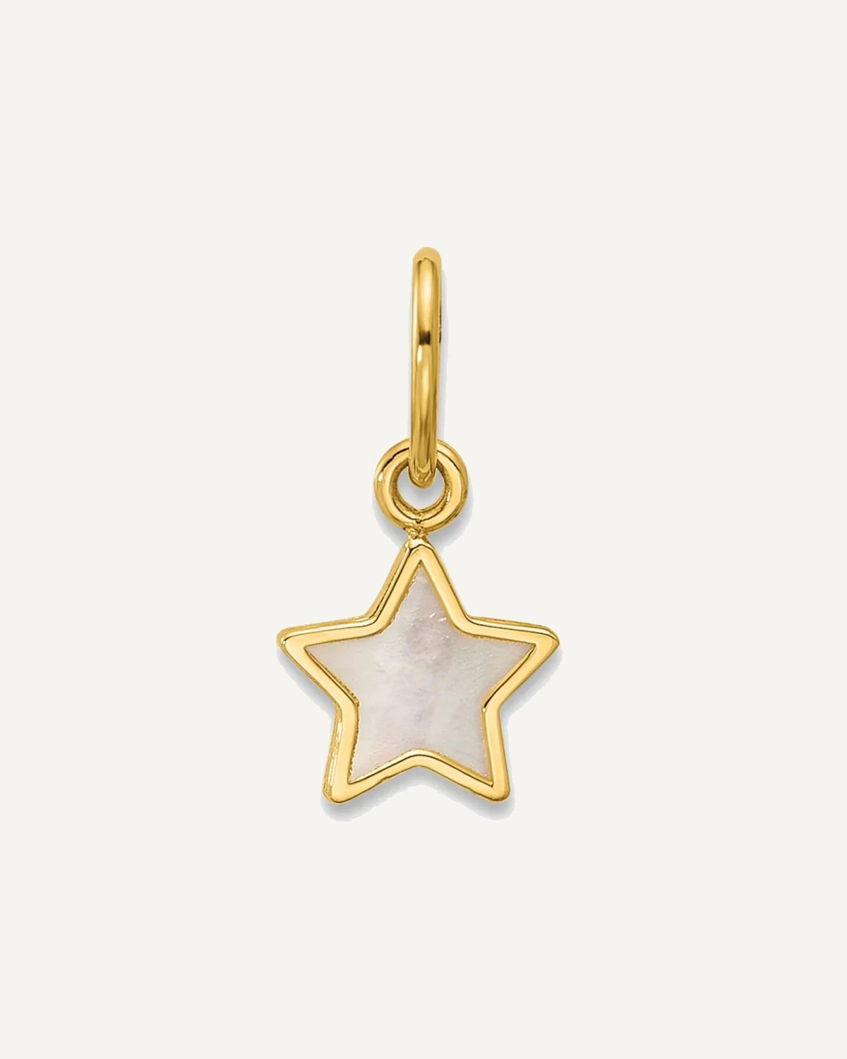 14K Polished Mother of Pearl Star Pendant – View 1