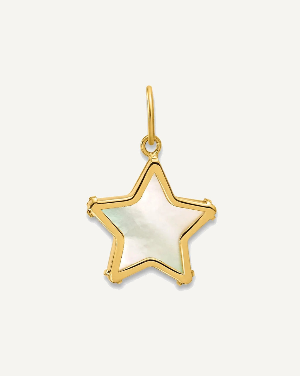 14K Polished Mother of Pearl Star Pendant – View 1