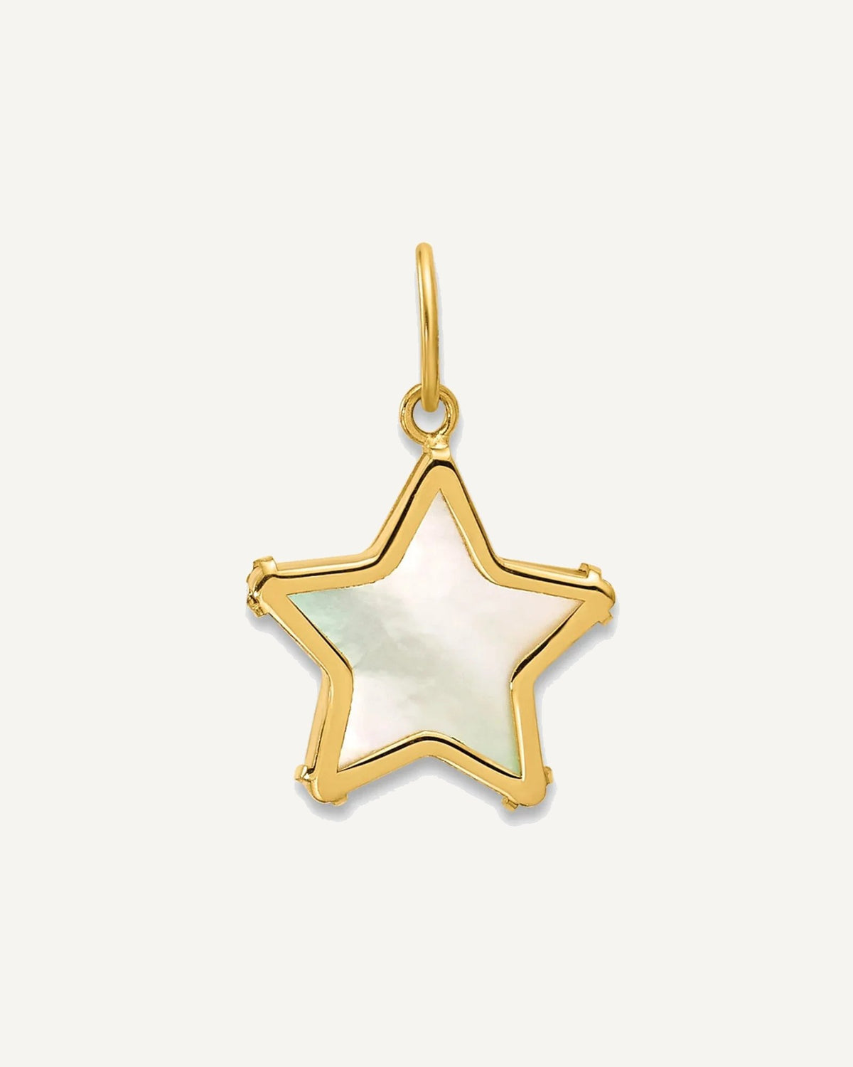 14K Polished Mother of Pearl Star Pendant – View 1