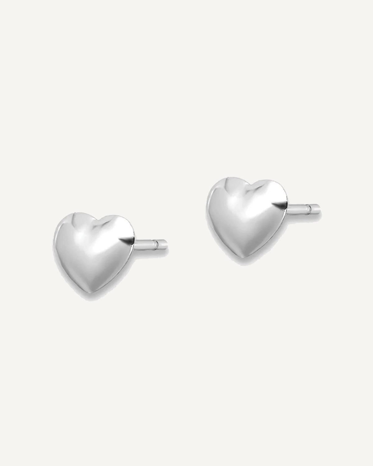Gold Heart Post Earrings – View 6