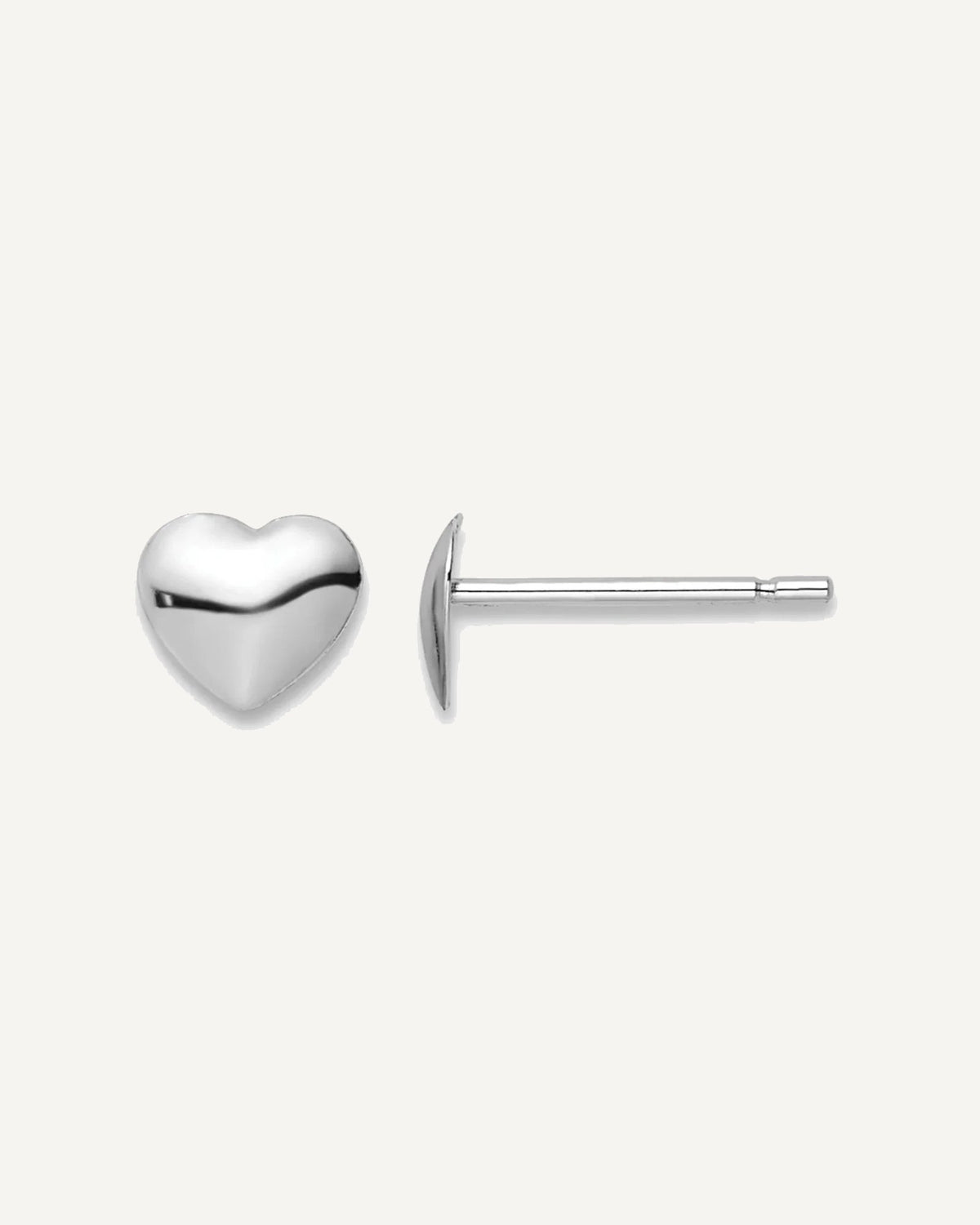 Gold Heart Post Earrings – View 5