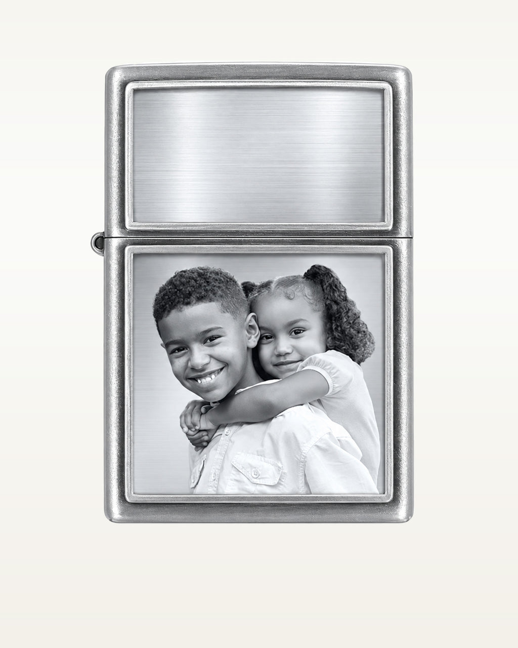 Zippo Style Laser Engravable Chrome Satin Lighter