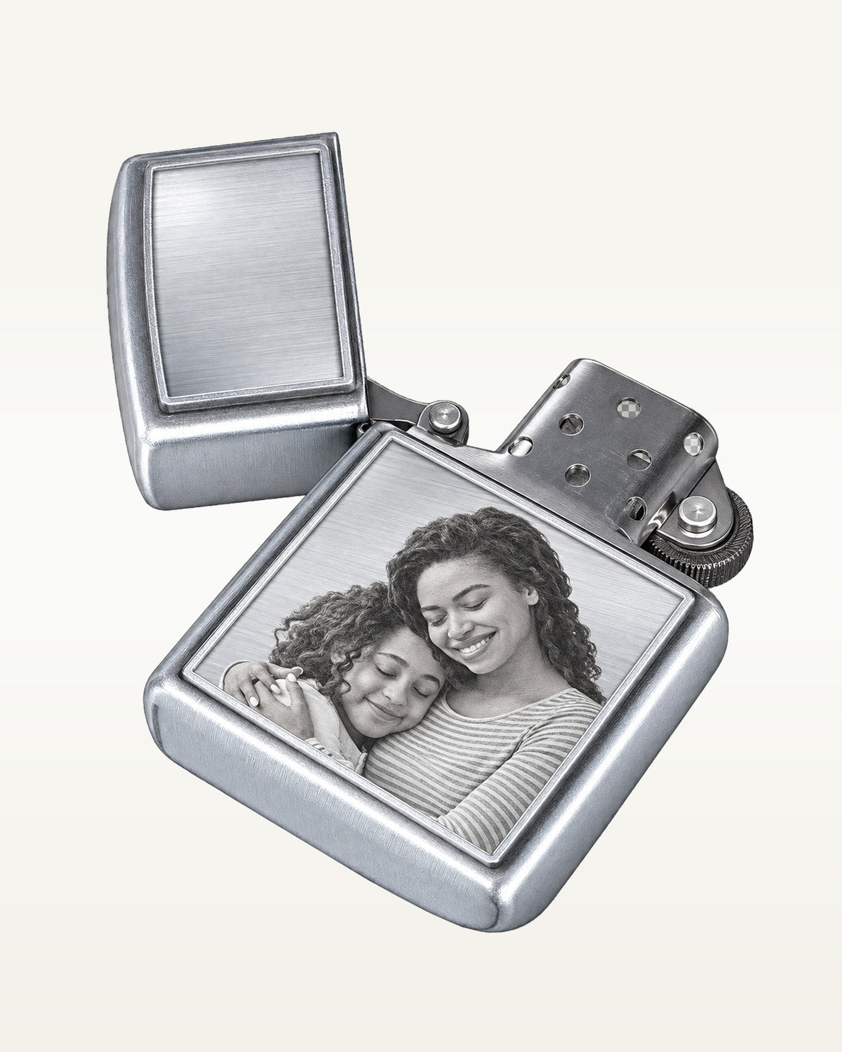 Zippo Style Laser Engravable Chrome Polished Lighter