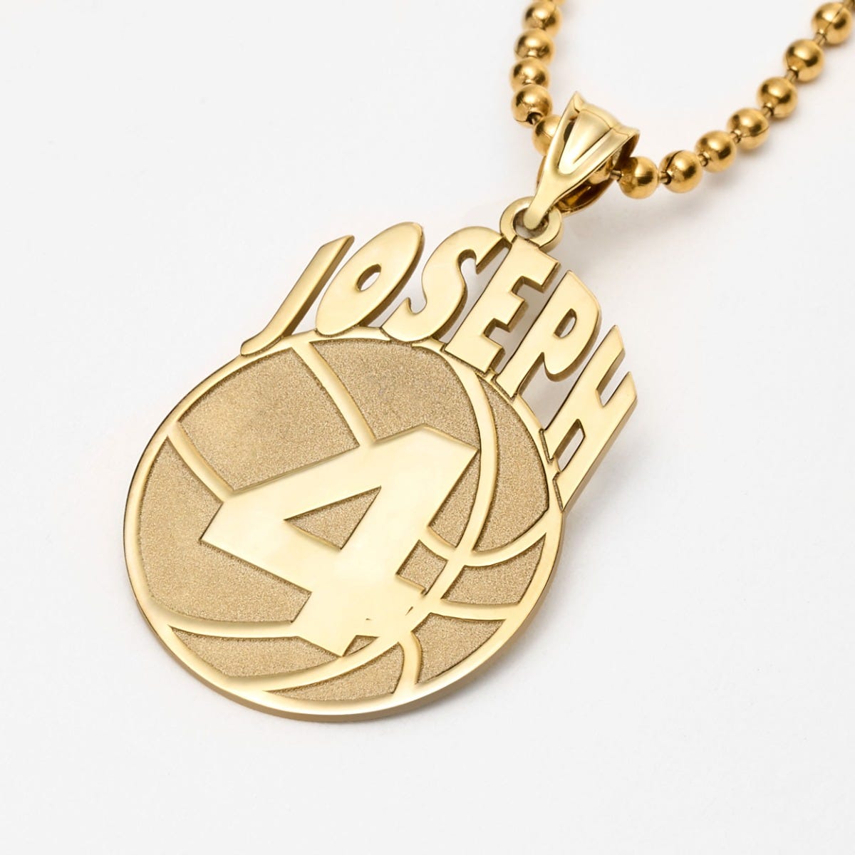 Custom Basketball Pendant w/ Name & Number