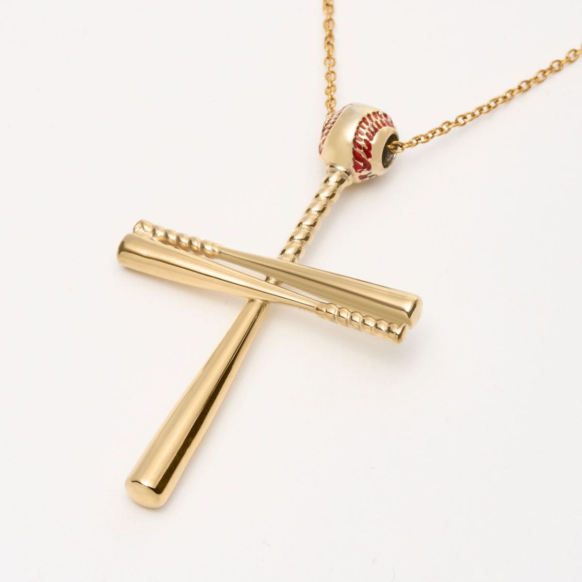 Baseball Bat Cross Pendant w/ 20 inch Chain