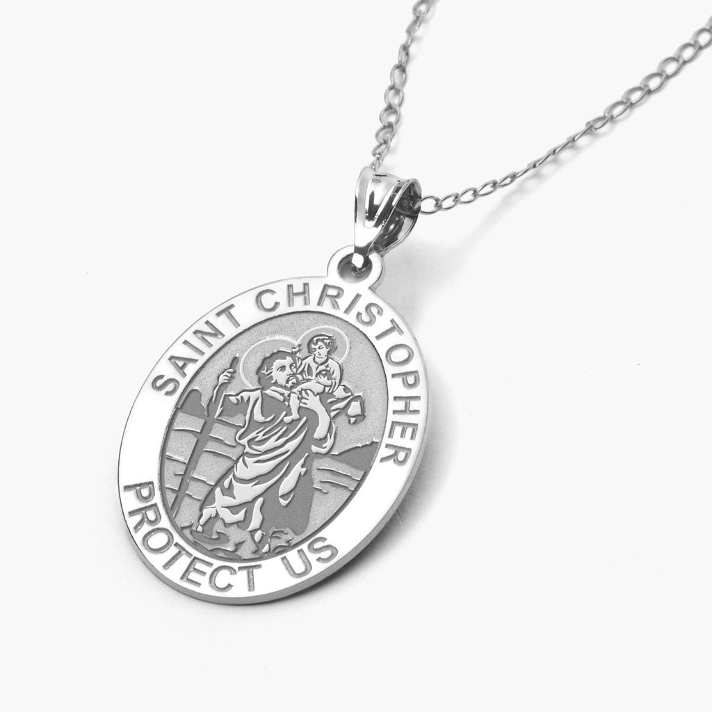 Saint Christopher OVAL Religious Medal