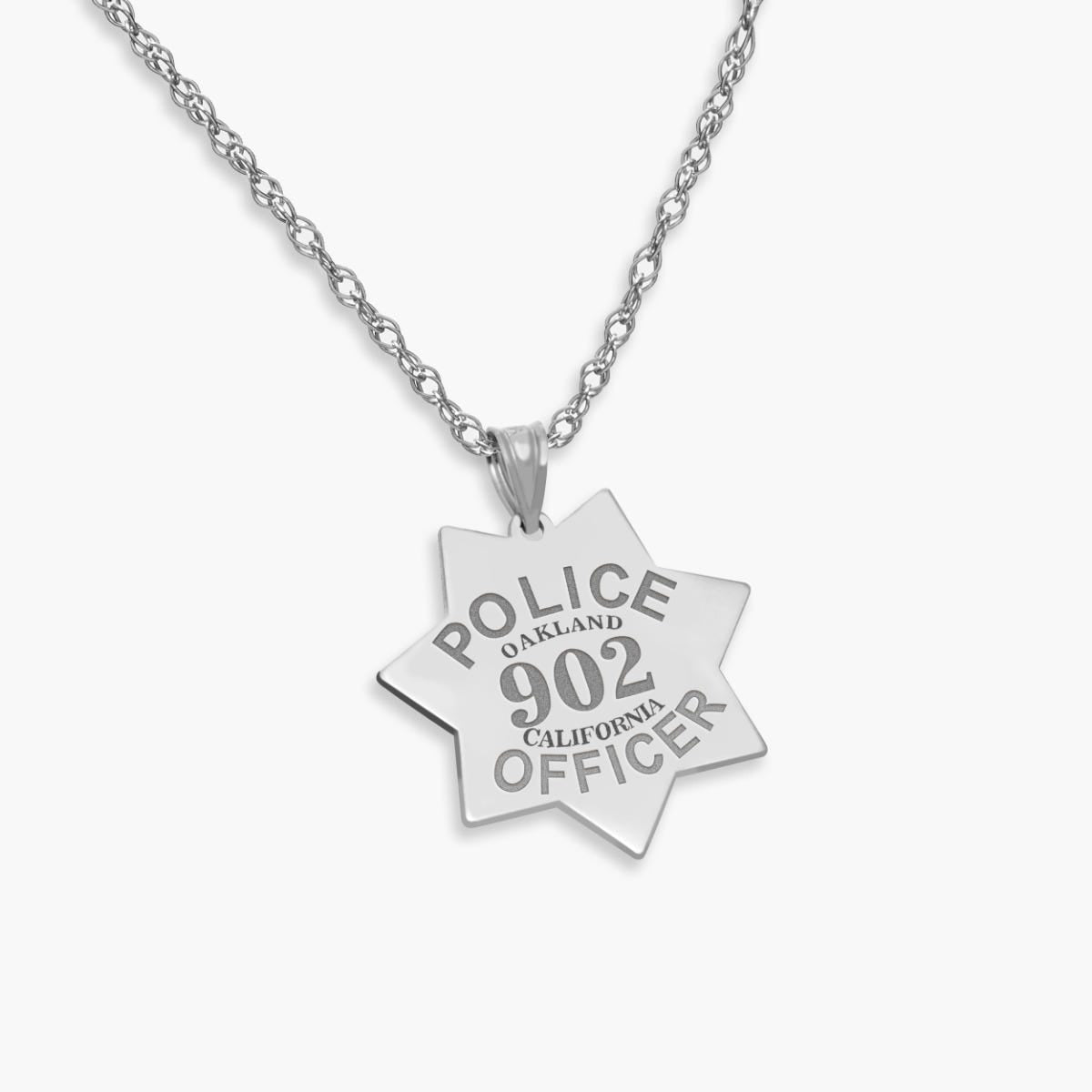 Personalized California 7 Point Star Police Badge with Your Department, Rank and Number
